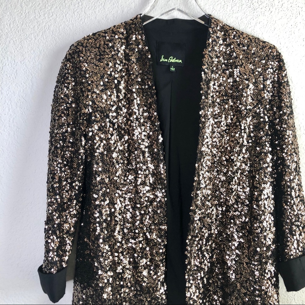 Sam Edelman Blazer Gold Sequin sz Small